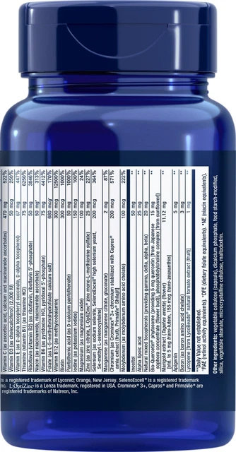 LIFE EXTENSION TWO-PER-DAY Multivitamin 120 Tabs Complete Mineral ...