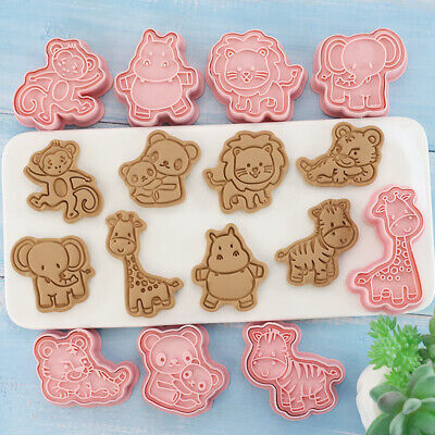 8pcs Forest Animal Cookie Cutters 3D Biscuit Cutters DIY Mold Cake Baking Tool
