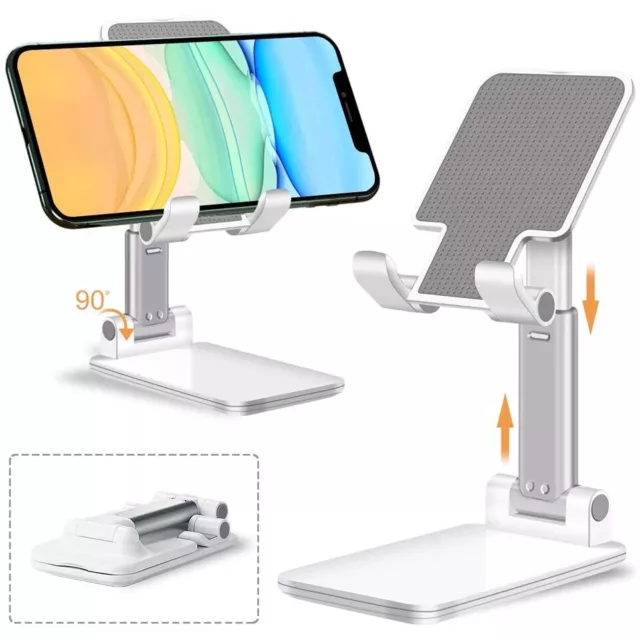 Adjustable Cell Phone Tablet Desktop Stand Desk Holder Mount Cradle Random Color