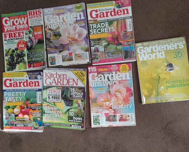 JOBLOT BUNDLE OF Mixed Gardening Magazines Flowers/Vegetables/fruit