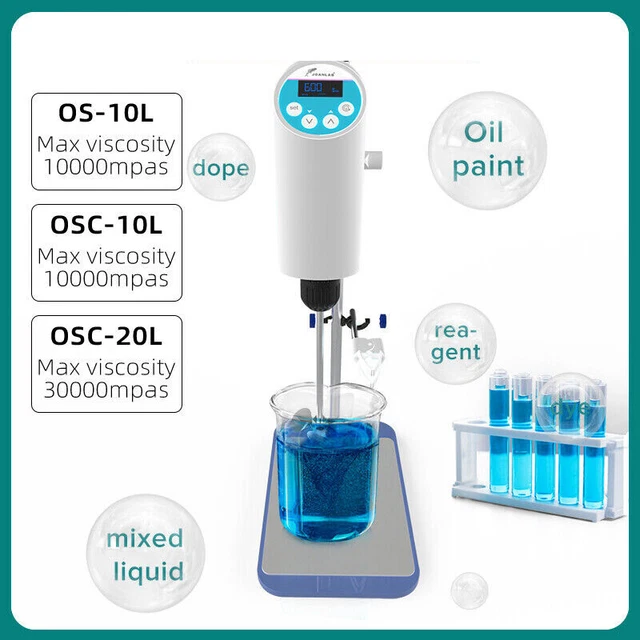 Lab Digital Electric Overhead Stirrer Mixer Agitator Homogenizer 10L 20L 110V US