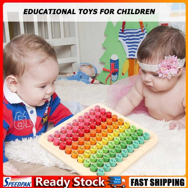 Baby's Math Table BABY WOODEN TOYS 9x9 Multiplication Table Math Blocks Toy Montessori ...