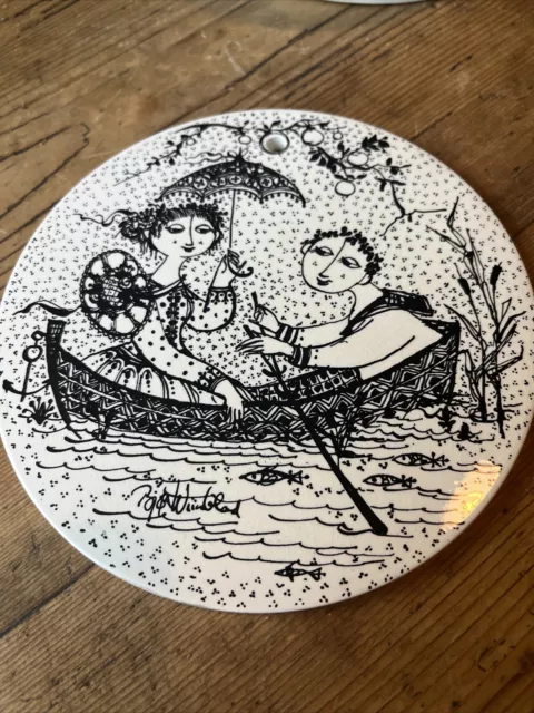 Bjørn Wiinblad Wall Plates For  Nymolle. “Juli” NOCTURNE