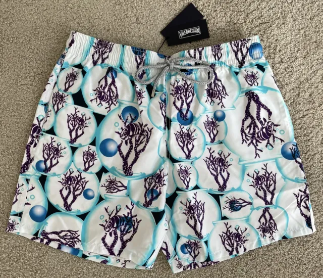 NWT Authentic Vilebrequin MOOREA Swim Trunks - OCEAN - MEN - MULTICOLOR - XL