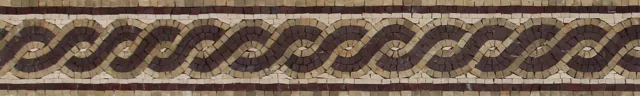Cuerdas enredadas de mármol mosaico diseño artístico 73x6 pulgadas