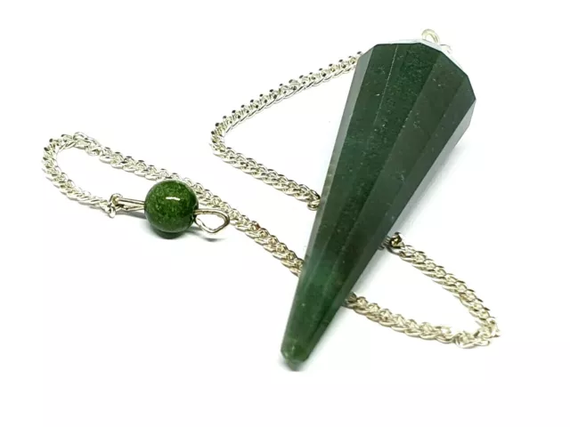 Jade Pendulum Dowser Nephrite Gemstone Dowsing Divination Reiki Crystal Stone