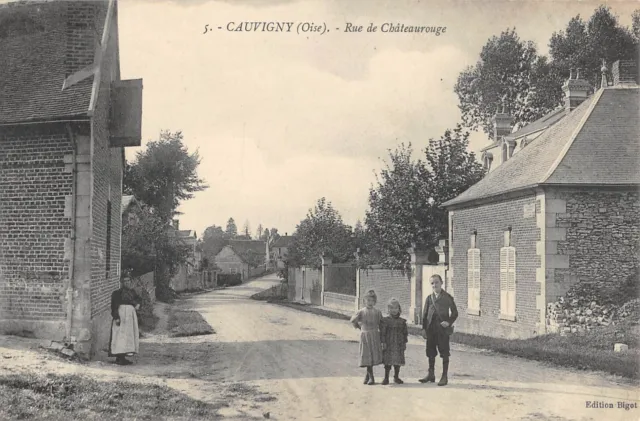 Cpa 60 Cauvigny / Rue De Chateaurouge