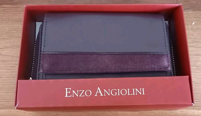 LADIES ENZO Angiolini Purse BNWT Purple Plum Faux Leather in Box