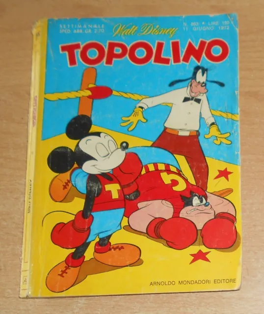 Ed.mondadori   Serie  Topolino   N°  863  1972  Originale !!!!!