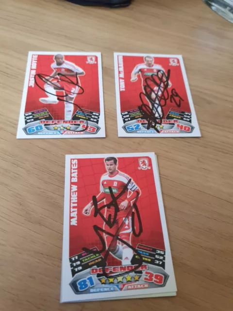 Middlesborough Footballers Hand Signed Autographs