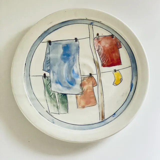 Laurie Caffery Studio Pottery Clothesline Plate