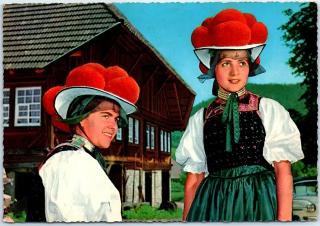 Postcard - Gutatcher costume - Black Forest, Germany