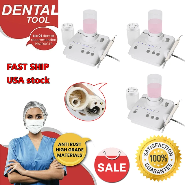 3 x Dental Ultrasonic Piezo Scaler w/ 2 Water Bottles Handpiece for EMS Cavitron