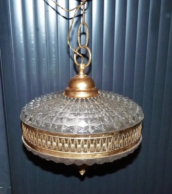 Broche Porte-photo FIX – Dorée, Nacre Et Verre – Très Bon état