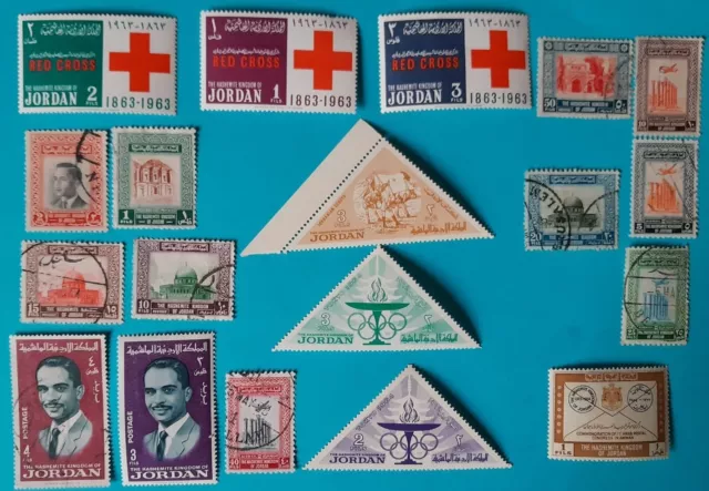 Timbres JORDANIE Lot 3 19Timbres dont 8**