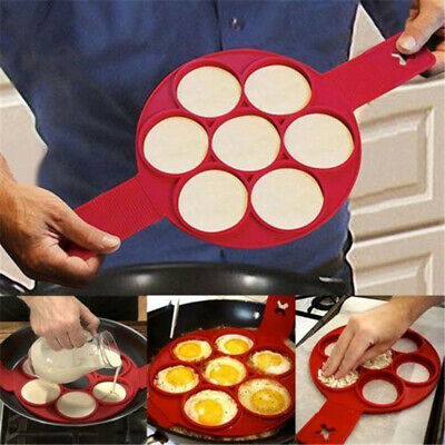 Silicone crêpière Antiaderente Strumenti Anello Egg Maker Frittelle di Formaggio Uova Mold Accessori Cucina Cottura 7-Hole di Cucina 