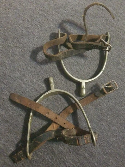 Vtg ~NEVER RUST ENGLAND~ Blunt End Military Horse Spurs