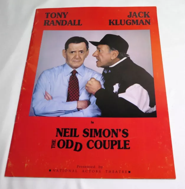 Tony Randall & Jack Klugman in Neil Simon's The Odd Couple Souvenir Program