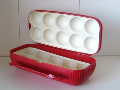 TUPPERWARE SET PEZZI DI RICAMBIO/complemento INSERTO deposito Colombo eierbox 10 uova 