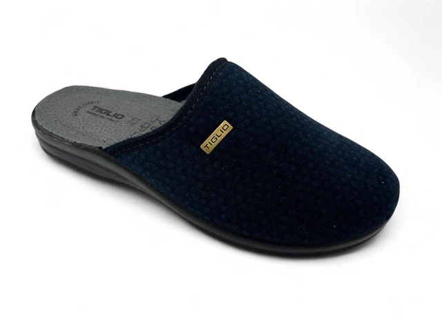 Pantoufles / Chaussons Homme En Cuir Véritable - Taille 40 à 46 - Fait Main - Noir