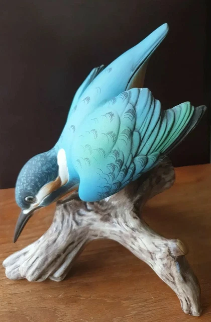 STUNNING ROYAL DUX Bohemia Duchov Kingfisher Hand painted Ornament