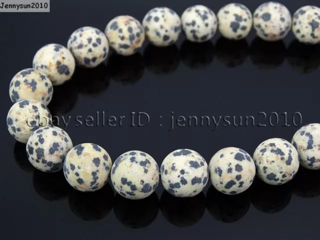 Natural Matte Frosted Gemstone Round Loose Beads 15'' 4mm 6mm 8mm 10mm 12mm