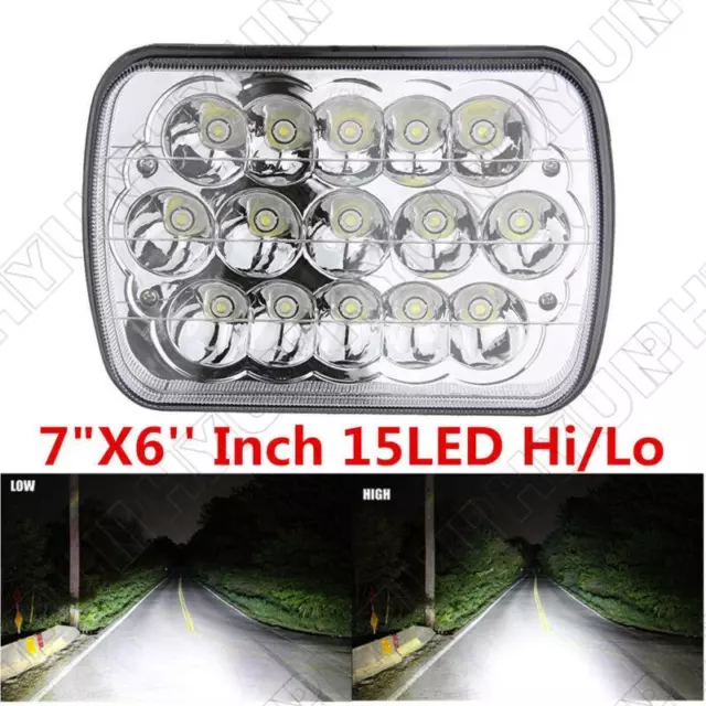 7 x 6" HID LED Car Truck H4 Crystal Clear High Low Beam Headlight 45W Waterproof