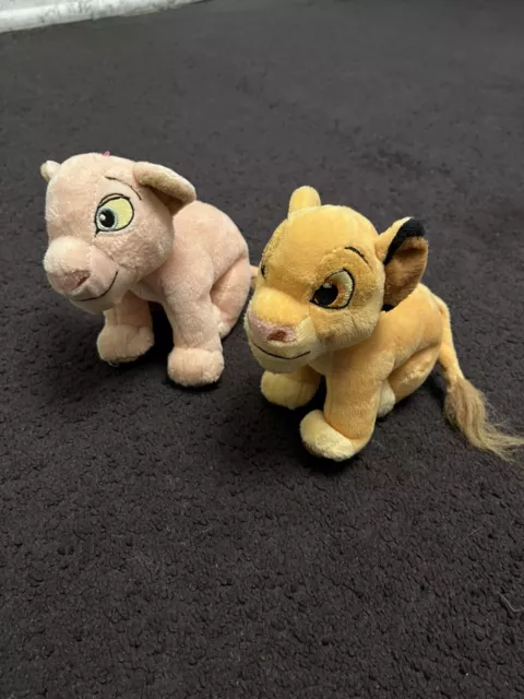 Disney Store Simba And Nala Soft Toys - The lion king