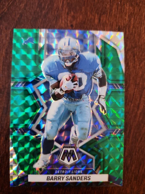 2022 Mosiac Football GREEN PRISM #206 BARRY SANDERS DETROIT LIONS HOF