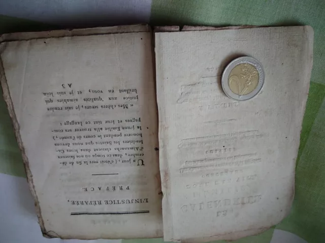 RARE Livre ancien  1799 An VIII Calendrier d'Emilie Recueil Poésies Et Pensées 2