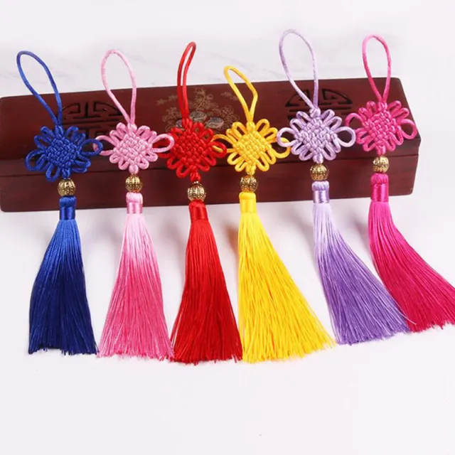 2pc Chinese Knot Jubilant Tassel Home Decoration Pendant DIY Craft Tassel Fri_LN