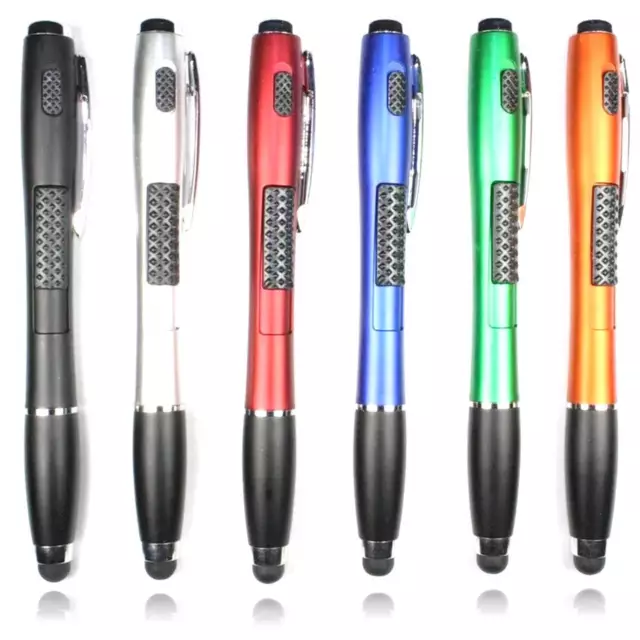 3-in-1 Touch Screen Stylus + Ballpoint Pen w/ LED Flashlight For Phone Tablet