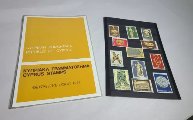 Cyprus 1976 Definitive Issue Stamps Mnh In Official Post Office Presenta.pack