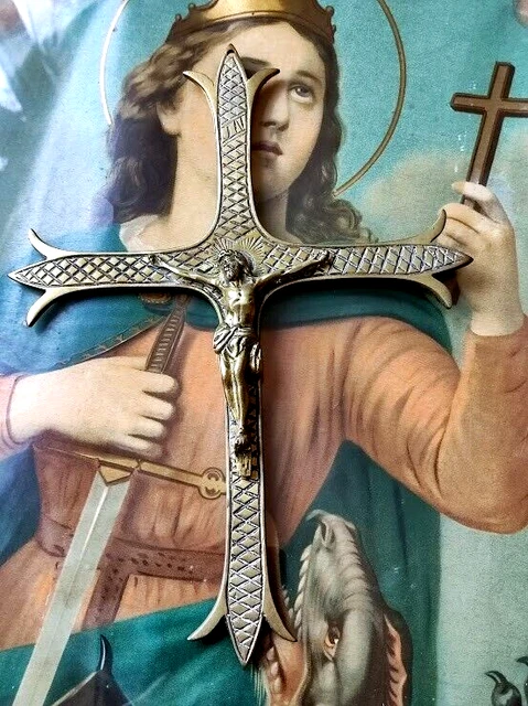 Pendentif Ancien Crucifix – Christ En Croix – Bijou Religieux Vintage