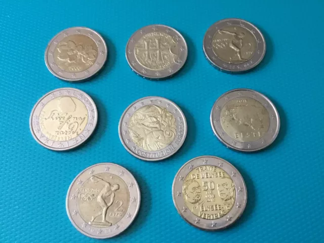 2 Euro Sondermünzen Konvolut 8 Stück