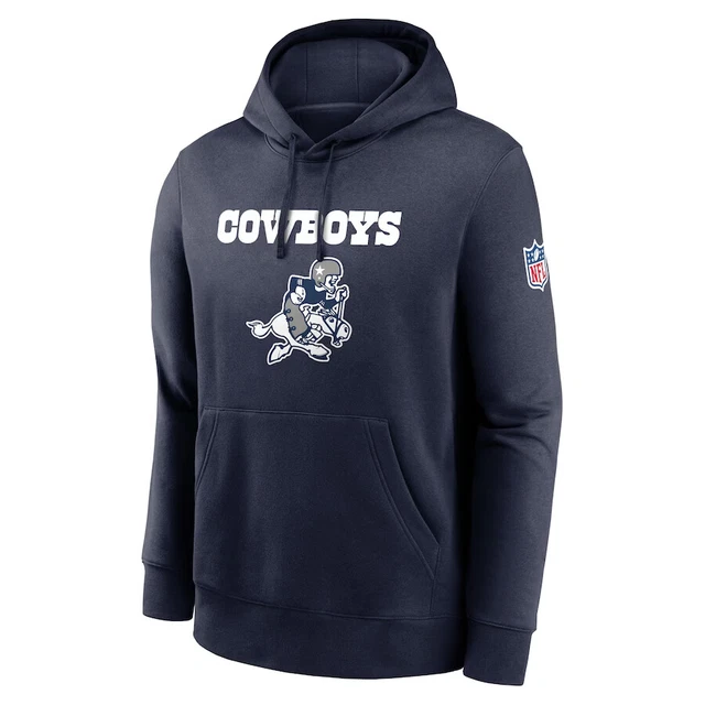 nike men's dallas cowboys reflective black therma fit hoodie