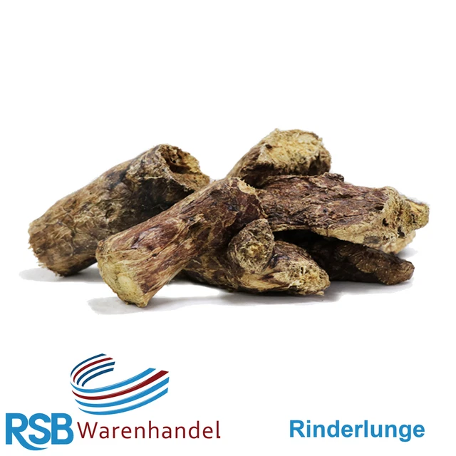 5 kg Rinderlunge 5000 g getrocknet fettarm Hundefutter Leckerli Rind Lecker.Pet®