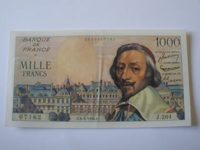 Billet  France 1000 F Richelieu  Fay 42/20