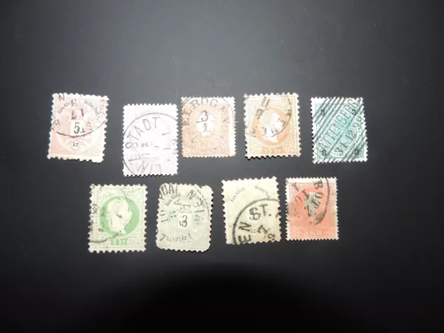 Briefmarken „9x Österreich Kaiserreich teilw. Falz wie abgebildet (2)“