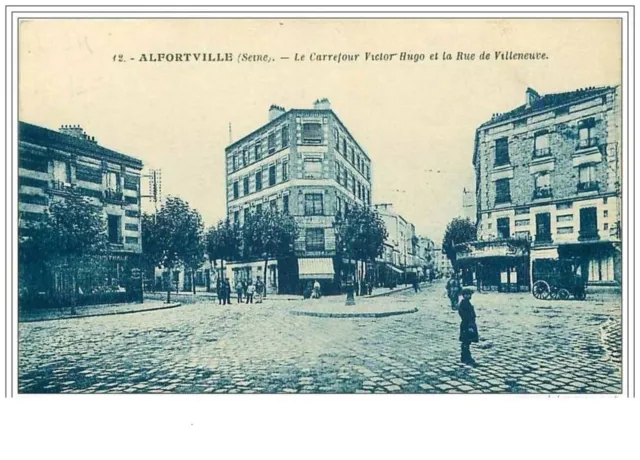 94.Alfortville.le Carrefour Victor Hugo Et La Rue Villeneuve