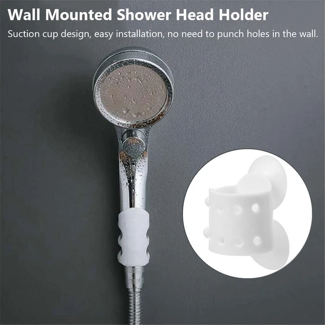 Support De Douche Adhésif - Sans Percer - Réglable à 90° - Pour Mur Lisse - Collage Fort