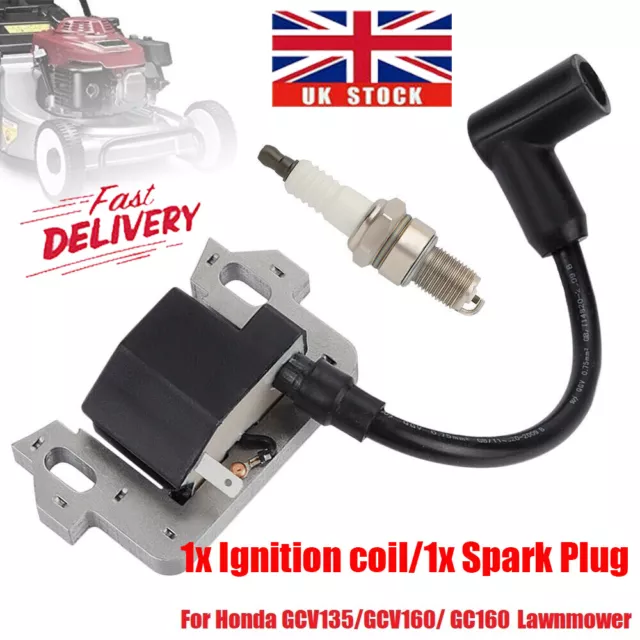 Ignition Coil Spark Plug Kit Fit Honda GCV135 GCV160 GCV190 GC160 30500-ZL8-014`