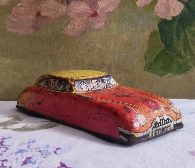 Voiture Ancienne Mont Blanc Oiseau De Feu En Tôle - Vintage, Modèle Jouet Occasion