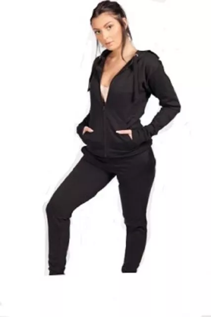 Ladies Girls Tracksuit Hoodie Tops Bottoms Set Zipper Activewear Jogging Suit