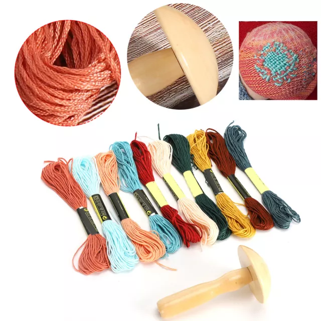 Darning Wool Wooden Darning Yarn Sewing Supplies Kit For Home Darning Needles