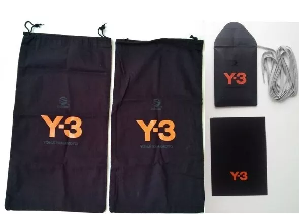 Y3 Adidas Yohji Yamamoto Set Incl. Dust Bags + Spare Laces + Card