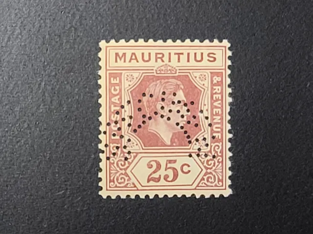 Mauritius Specimen Stamp KGVI 25 Cents Mint Old Specimen Stamp Nice Keeper Save