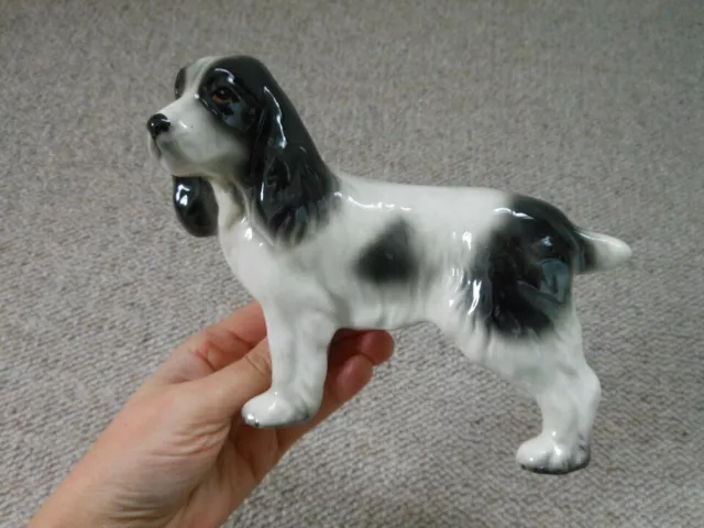 Melba Ware black & White Spaniel dog 2