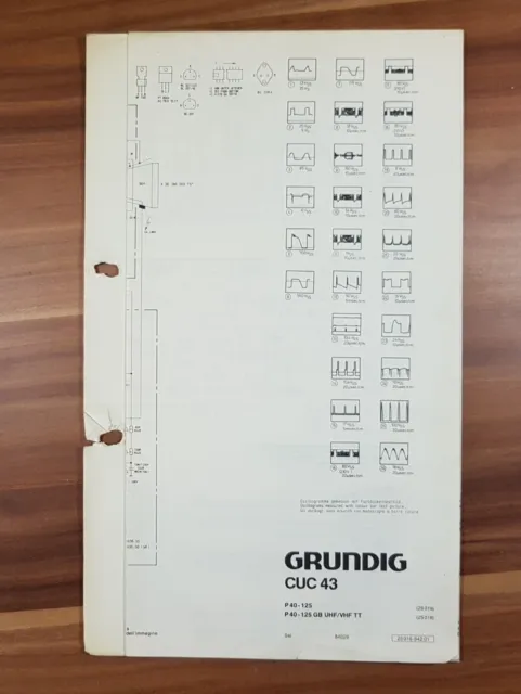 Schaltbild Grundig CUC 43 P40-125 GB UHF/VHF TT