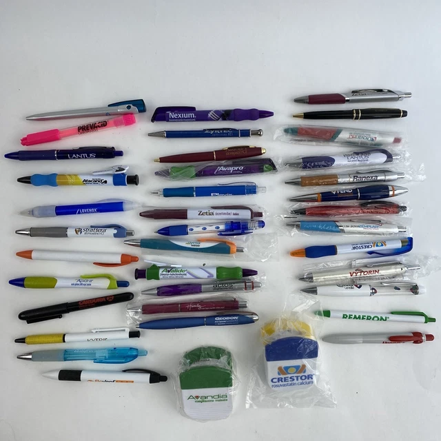 PHARMACEUTICAL ADVERTISING LOT Of Pens Clips Various Medicine Brands Dr
